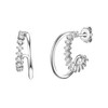 Glanzstücke München Women's Earrings 925 Sterling Silver with Zirconia, Silver,