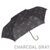 Nakatani Natural Basic Folding Umbrella, UV Lyrica, Charcoal Gray [924-055],