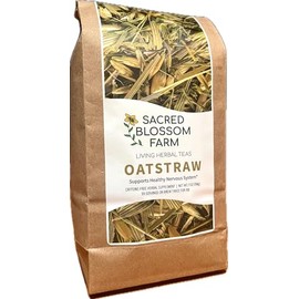 Oatstraw, Minimally Processed | 7.0 oz | Sacred Blossom Farm | Wisconsin-Grown Herbal Tea & Medicinal Herbs | Loose Leaf | Regenerative Farming | Single Source | Avena sativa