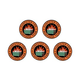 Dumpster Fire Response Team Enamel Pins, 3Pcs/5Pcs Trash Fire Sarcastic Button Brooch Office Humor Badge Creative Funny Work Decorative Gift Jewelry Accessories (5, Orange)