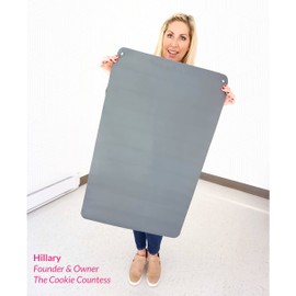 The Cookie Countess Silicone Counter Protection Mat, 36 x 22 inches, Grey