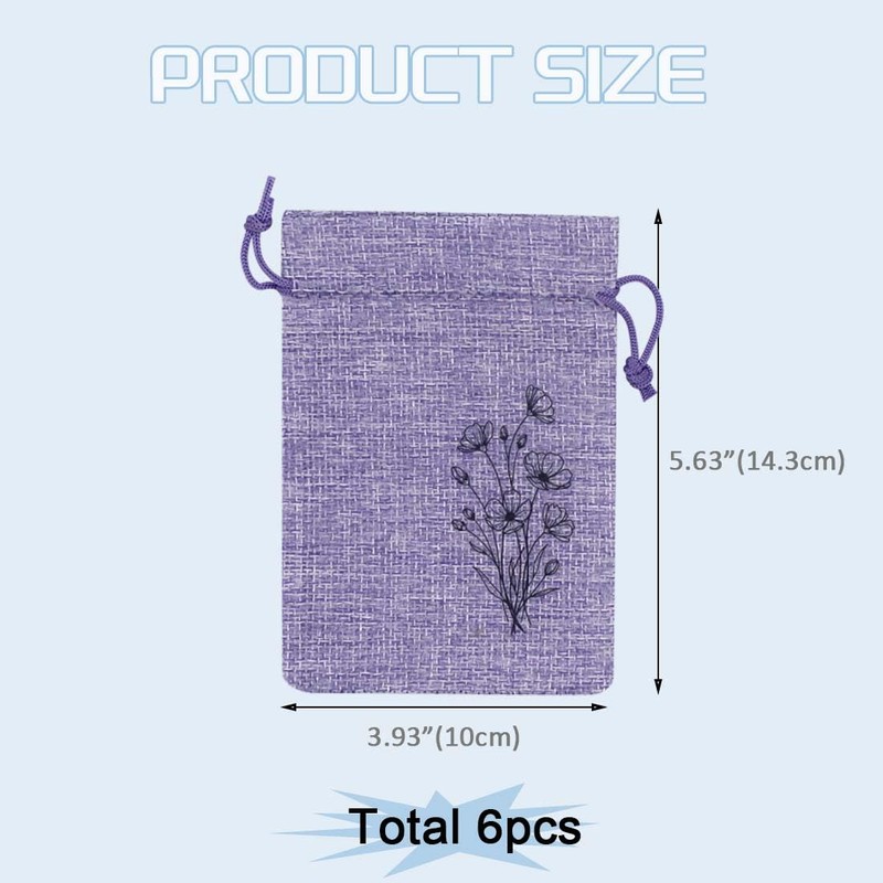 6Pcs Small Sachet Bags, Sachet Bags Empty for Lavender with