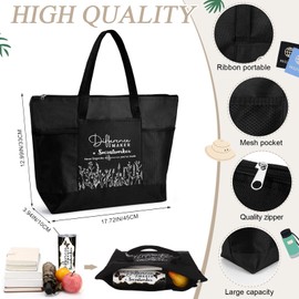 Sieral Social Worker Month Appreciation Gifts 20 oz Tumbler with Straw and Brush and Tote Bag Graduation Retirement Gifts for Women School Counselor Employee Coworker Volunteer(White and Khaki)