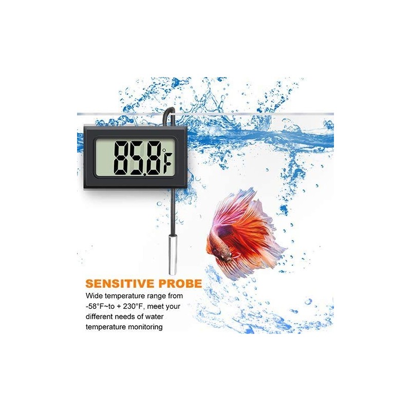 ZHITING Indoor Thermometer, Mini LCD Digital Thermometer Hygrometer, Aquarium Thermometer,