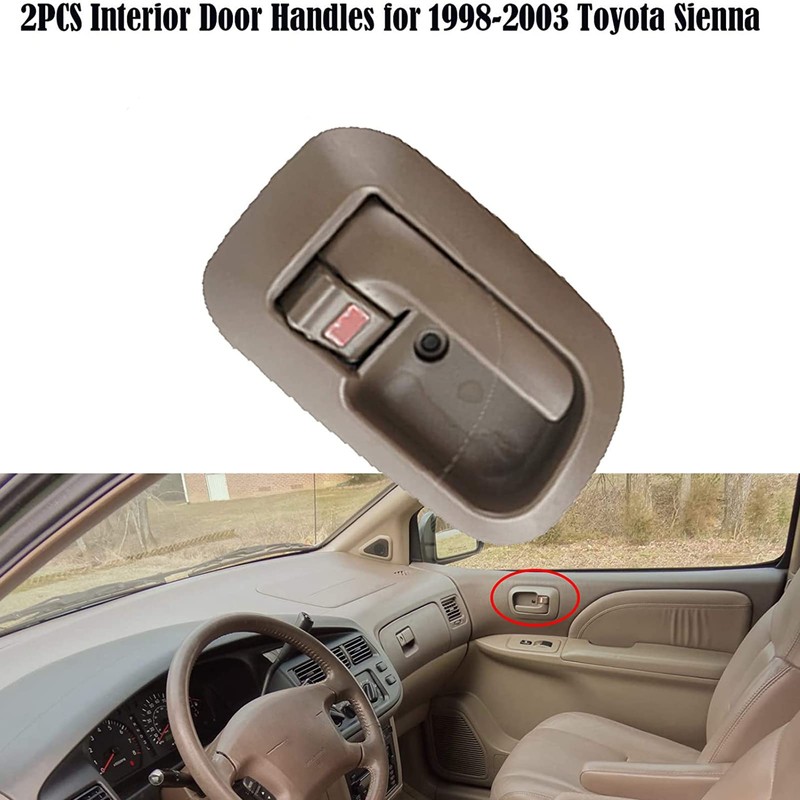 HHCSOP 7PCS Exterior Interior Door Handle Set Front Rear Left