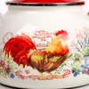 Whistling Tea Kettle Stovetop Rooster Enamelware Kettle 2.7-qt. (2.5 L)