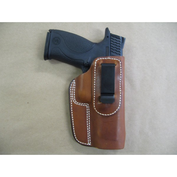 Azula IWB Leather in The Waistband Concealed Carry Holster for S&W Smith & Wesson M&P 9mm .40 TAN