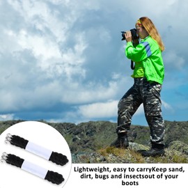 Giantree 12Pcs Military Elastic Boot Straps, Military Boot Bands, Boot Blousers Military with Metal Hooks Boot, Blousing Straps Military for Pants Men and Women Outdoor Hiking Military(Black)