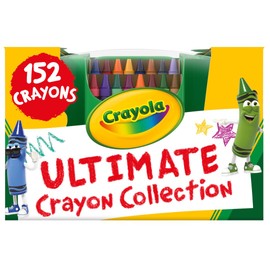 Crayola Ultimate Crayon Box Collection (152ct), Bulk Kids Crayon Caddy, Classic & Glitter Colors, Coloring Book Supplies, Gift for Kids, Ages 3, 4, 5