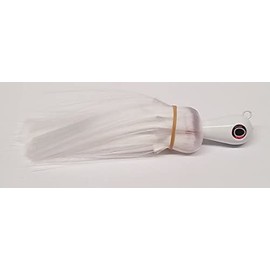 "Big Eye Mojo" Trolling Banjo Striper Rockfish Nylon 10/0 Mustad Hook Lure-White 2 oz
