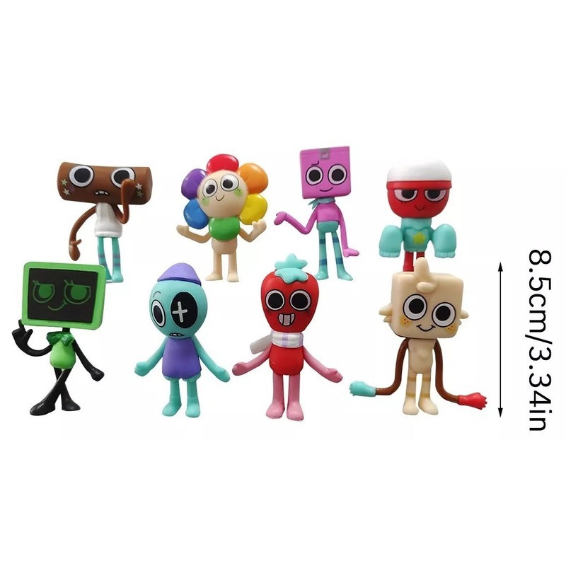 8pc/Set PVC 3 1/2 inch Dandy's World Figure Toys Dandy