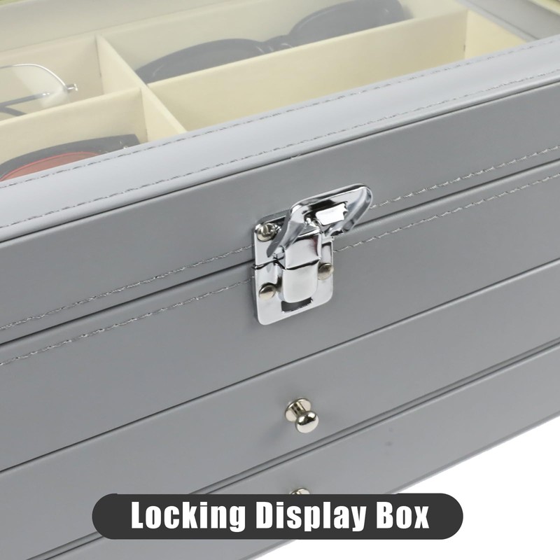 GRTCZYSL Sunglasses Organizer 18 Slots, Multiple Pairs Glasses Storage Case