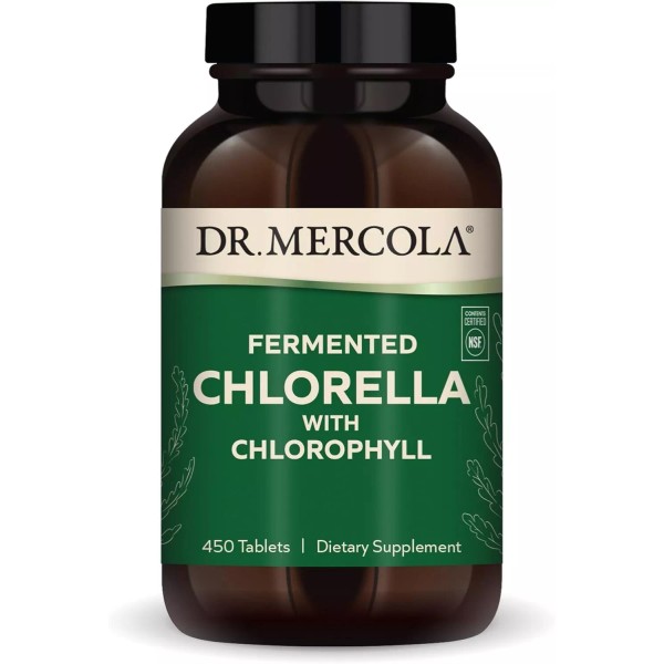 Dr Mercola Fermented Chlorella with Chlorophyll, 450 Tablet for Body