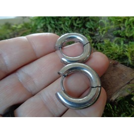 ◦•●◉ஐ CHUNKY DICKE KLOBIGE EDELSTAHL CREOLEN ஐ◉●•◦ schöne Ohrringe Edelstahl, antiallergisch