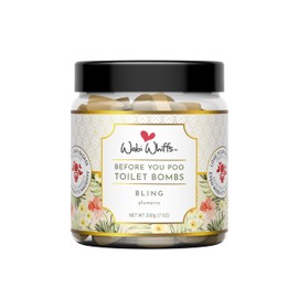 Wabi Whiffs Fizzing Toilet Bombs – Bling | Natural Bathroom Deodorizer | Odor Eliminator Tablets for Freshness & Cleanliness | Eco-Friendly Septic Safe Tablets | 60 Count |