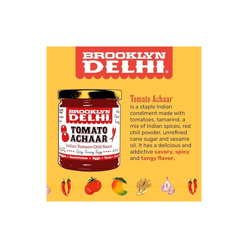 Brooklyn Delhi Tomato Achaar - 2pk - 9 Ounces -
