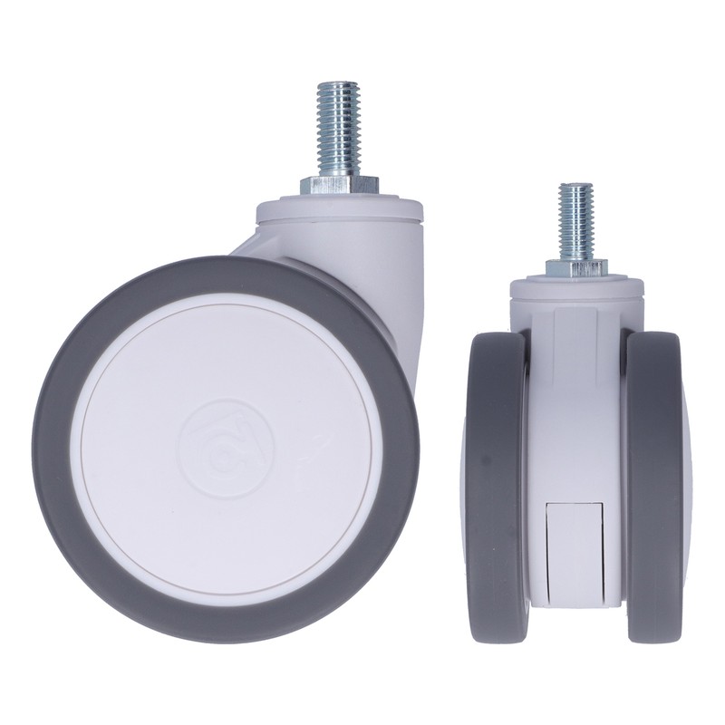 Caster 4in TPR M12 Universal Swivel Silent Rolling Wheel Accessory