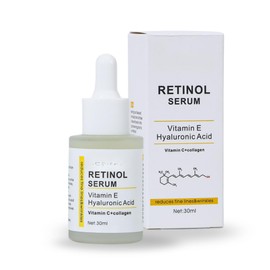 Serum con Retinol, Vitamina E y Ácido Hialurónico | Suero Nocturno para Apariencia de Líneas de Expresión y Textura Irregular | Hidratación Intensa | Skincare Coreano