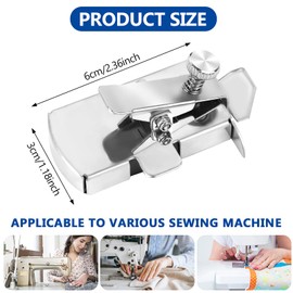 Magnetic Seam Guide & 5 Presser Feet for Sewing Machine Rolled Hem (6/7/8/9/10 mm), Seam Guide Ruler, Sewing Machines, Rolled Hem Presser Foot, Stainless Steel Presser Foot, Sewing Accessories for