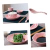 COLLBATH Japanese Spoons Ceramic Soup Spoons Set Creative Design Hand