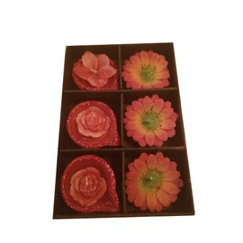 GEETUBERRY Red Flower and Diya Floating Candles - Set of 6 Home Decor, Weddings & Parties, Easter Elegance