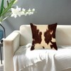 IBILIU Cowhide Print Throw Pillow Covers 18X18,Cow Hair Cow Skin