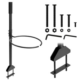 HOSASSPER Zero Turn Mower Bucket Holder with Handle, 5 Gallon Trash Bucket Bracket Mounting Kit,Universal Fit Lawn Mower Accessories for Yard, Garden and Outdoor Cleaning Tools