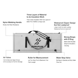 MORXPLOR Insulated Fish Cooler Bag for Fishing 40x17 47x17Inches,Insulated Fish Kill Bag with Drain Valve,Large Cooler Bag,Food Delivery Bags,Reusable Grocery Bags
