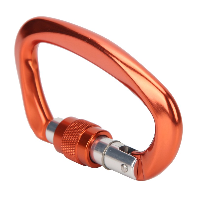 Mountaineering D Locking Carabiner Clips Alloy Heavy Duty Carabiner for