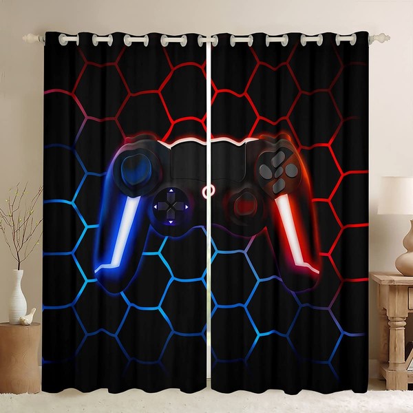 Erosebridal Gaming Curtains for Boys Kids Gamer Curtains 42x84 inch,Teens