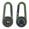 XUZOPIM Compass With Carabiner Hook Thermometer Multifunctional Portable Metal Carabiner