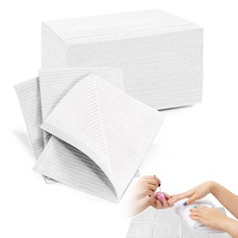 Seimeinoki 100 Pcs Disposable Nail Mat Waterproof Nail Paper Disposable Non-Woven White Nail Sheet Nail Tarp Dentist Shop Commercial