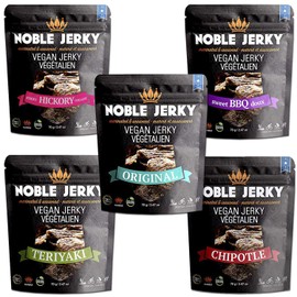 Noble Jerky - Vegan Jerky Variety Pack - 5 Flavors