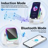 MILOUZ Wireless Induction Speaker 5-in-1 Bluetooth Speaker with Phone Stand,Stereo