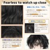 FORCUTEU Men's Wig, Black, Short, Perm, Black Hair, Full Wig,