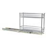 Household Essentials Narrow Sliding Cabinet Organizer, Two Tier Chrome Organizer,