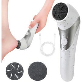Lima Eléctrica para Pies,Lima para pies impermeable,Se incluyen dos tipos diferentes de papel de lija,Reutilizable,Repara los pies secos y agrietados, elimina la piel muerta y los callos