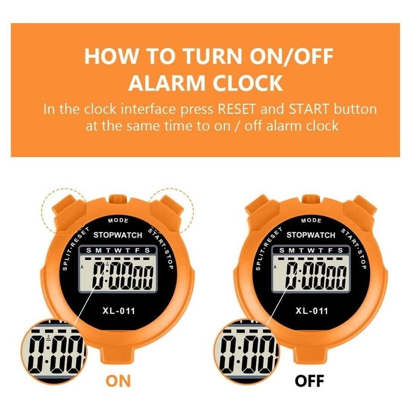 Digital Handheld Sports Stopwatch, Outdoor Multi-Function Digital Timer, Split/single Lap