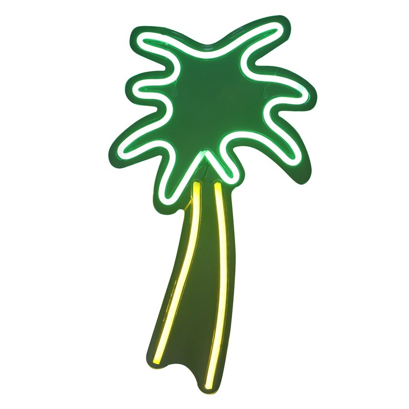 LED Neon Sign Light Coconut Tree Shape Wall Hanging USB