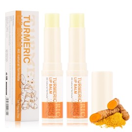 Jutqut Jutqut 2PCS Turmeric Lip Balm for Dark Lips with Turmeric Oil, Dark Lips Treatment for Smokers, Help Fade Lip Discoloration, Long-Lasting Moisturizing Lip, Cracked, and Dull Lip, Natural Balm5g/0.17oz