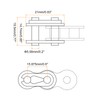 sourcing map 8Pcs 10B-1 Roller Chain Connecting Links 15.875mm Pitch