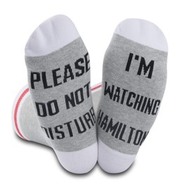 The Broadway Musical Hamilton Inspired Socks I'm Watching Theatre Lover Gift Novelty Socks, I'm Watching Hamilton, M, I'm Watching Hamilton