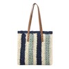 Striped Straw Tote Bags For Women, Summer Straw Purse Beach