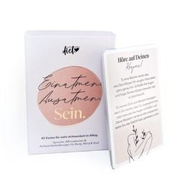 VISUAL STATEMENTS - Mindfulness Card Set - 45 Cards - Affirmation - Exercises - Sayings for Inner Peace and Relaxation