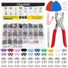 Mardatt 200 Sets Snap Fasteners Tool Kit Includes Hollow and