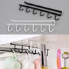 Stainless Steel 6-Hook Space-Saving Kitchen Storage Organizer Mount 2ea