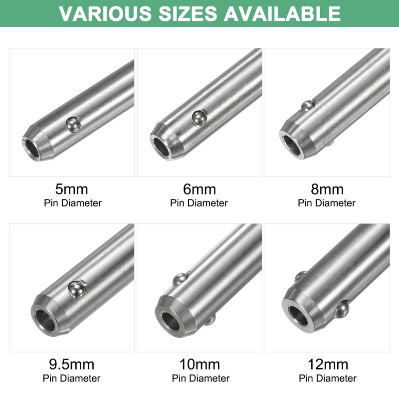M METERXITY T Handle Lock Pin, 15/32" [12mm] Dia., 1-3/16
