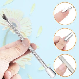 LeTradeJP Cuticle Pusher Nail Tool Set of 1 Durable Rust Resistant Anti-Slip Waterproof Gel Nail Removal Complete Removal Without Damaging Your Skin (With Pusher & Sharp Shovel)