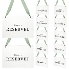 12 Pcs Reserved Seating Signs for Wedding Ceremony,Sage Green