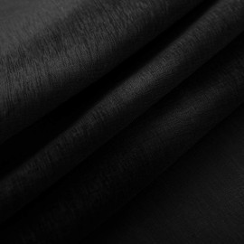 MRTREES Sheer Valances 16 inches Long Living Room Bedroom Sheer Curtain Black Light Filtering Rod Pocket Window Valance 1 Panel